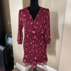 Women’s burgundy floral dress